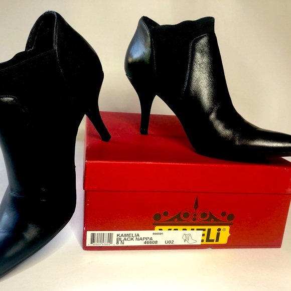Vaneli Kamelia Black Nappa 2.5 inch heel ankle boot 8N. Worn once. - Picture 1 of 5